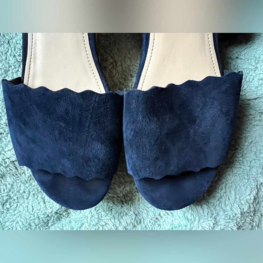 Marc Fisher Blue leather women’s sandals size 10 - Picture 2 of 6